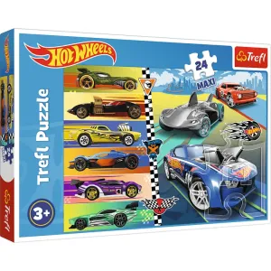 TREFL -  Puzzle 24 Maxi - Rýchle Hot Wheels / Mattel Hot Wheels