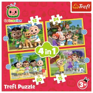 TREFL -  Puzzle 4v1 - Cocomelon, zoznámte sa s hrdinami / Cocomelon