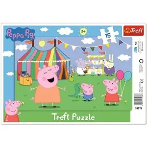 Trefl Puzzle doskové, V zábavnom parku Prasiatko Peppa/Peppa Pig 15 dielikov