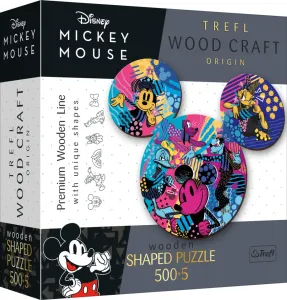 TREFL - Drevené puzzle 500+5 - Ikonický Mickey Mouse