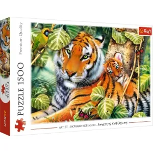 TREFL - puzzle 1500 Dva tigre