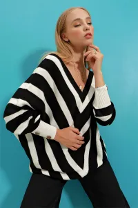 Dámsky sveter Trend Alaçatı Stili Zebra