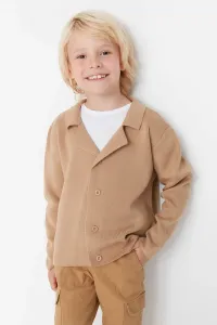 Trendyol Camel Button Detailed Boy Knitwear Cardigan #4762614