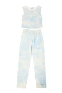 Trendyol Multi-Colored Tie-Dye Knitted Girls' Knitted Bottom-Top Set #5015298
