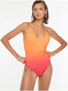 Oranžové dámske jednodielne plavky Trendyol #670830