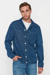 Trendyol Men's Indigo Regular Fit Double Pocket Denim Jeans Jacket #4542065