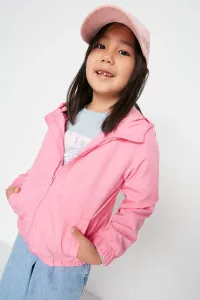 Trendyol Pink Basic Girls Raincoat with Pocket