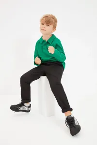 Trendyol Black Elastic Waist Boy Woven Trousers Christmas Themed #4906004