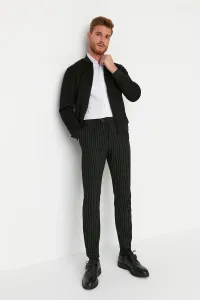 Trendyol Black Men's Regular Fit Striped Trousers #4658311