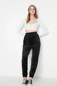 Trendyol Black Velvet Basic Jogger Knitted Sweatpants #4759081