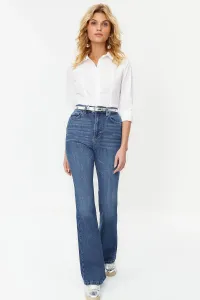 Trendyol Blue More Sustainable High Waist Flare Jeans