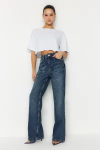 Trendyol Blue More Sustainable Ripped High Waist Wide Leg Jeans #8773904