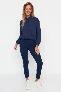 Trendyol Brown-Navy Blue 2-Pack Basic Jogger Knitted Slim Sweatpants #776463