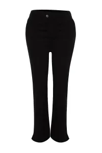 Trendyol Curve Black High-Waist Bootcut Plus Size džínsy #8652024