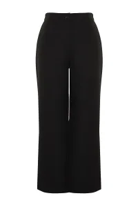 Trendyol Curve Black High Waist Wide Leg Wide Leg Pleated Woven Trousers #9262803