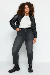Trendyol Curve Čierne Mom džínsy s vysokým pásom