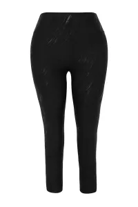 Trendyol Curve Black Printed Knitted Plus Size Leggings #9513868
