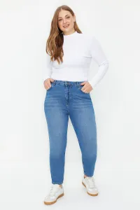 Trendyol Curve Blue High Waist Mom Jeans