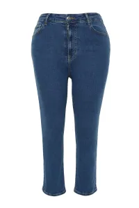 Trendyol Curve Blue Short Length Flexible Skinny Denim Jeans