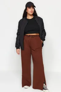 Trendyol Curve Brown Slit Detailed, Fine Knitted Sweatpants #8266132
