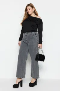 Trendyol Curve Plus Size Jeans - Gray - Wide leg #5867547