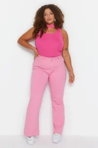 Trendyol Curve Pink Cutaway Španielske džínsové džínsy #6789018