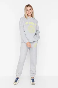 Trendyol Gray Loose Jogger Printed Knitted Sweatpants #757449