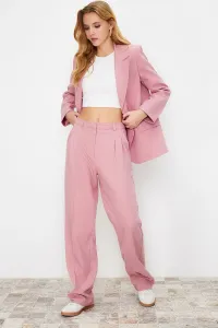 Trendyol Limited Edition Light Pink Straight/Straight Fit Pleated Woven Trousers #8852951