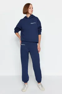 Trendyol Navy Blue More Sustainable Loose Jogger Fleece Inner Knitted Knitted Sweatpants