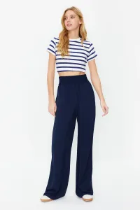 Trendyol Navy Blue Wide Leg/Wide Elastic Waist Woven Trousers #8842910