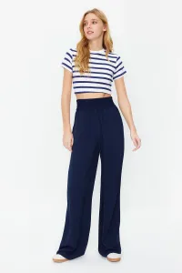 Trendyol Navy Blue Wide Leg/Wide Elastic Waist Woven Trousers #8842912