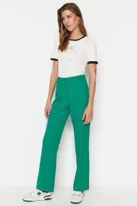 Trendyol Emerald rovné rovné vysoké pásové rebrované prešívané nohavice #7195659