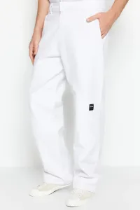 Trendyol Limited Edition White Premium Loose Fit Trousers #5872092