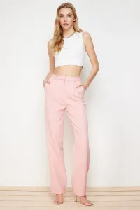 Trendyol Pink Straight/Straight Cut Wide Leg Pleated Woven Trousers #8961978