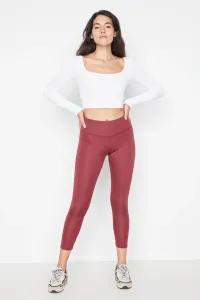 Trendyol Claret Red Flexible Full Length Sports Tights