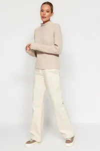 Trendyol béžová Udržateľnejší stojaci golier Pletený sveter