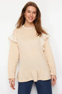 Trendyol Beige Ruffle Detailed Knitted Tunic #9569703