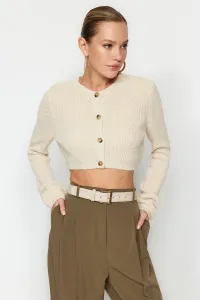 Trendyol béžový sveter Super Crop sveter