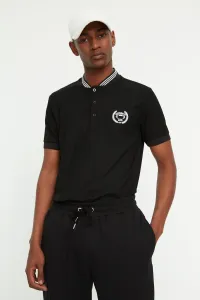 Trendyol Polo T-shirt - Black - Slim fit