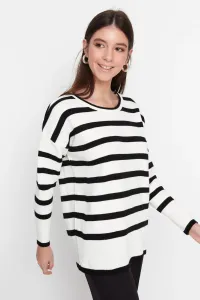Trendyol Black Basic Striped Knitwear Sweater #774184