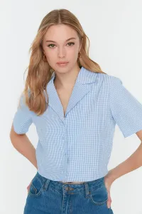 Trendyol Blue Crop Shirt