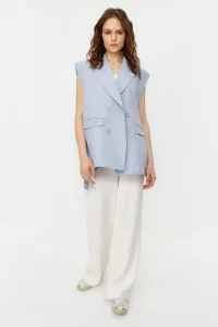 Trendyol Blue Regular Buttoned Extra Wide Fit Oversize Woven Vest #8853273
