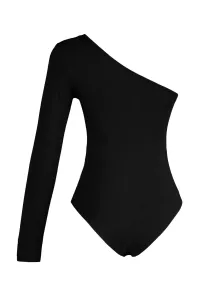 Trendyol Black Bavlnená gumená kombinéza s jedným rukávom #5269799