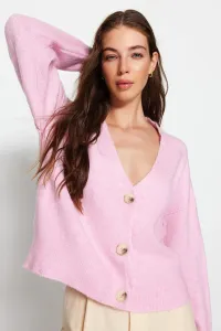 Trendyol Pink Basic Wide fit Soft Textured Knitwear Cardigan