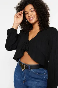 Trendyol Curve Plus Size Blouse - Black - Relaxed fit