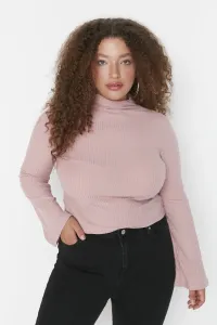 Trendyol Curve Dusty Rose Collar Detailed Knitted Blouse #768467