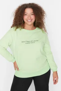 Trendyol Curve Plus Size Sweatshirt - Green - Regular fit #5238738