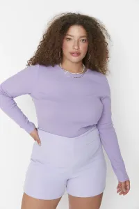 Trendyol Curve Lilac Long Sleeve Camisole Knitted Blouse #5039480