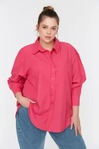 Trendyol Curve Pink Boyfriend Woven Shirt