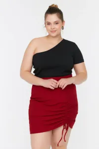 Trendyol Curve Red Ruffle Detailed Knitted Skirt #5106697